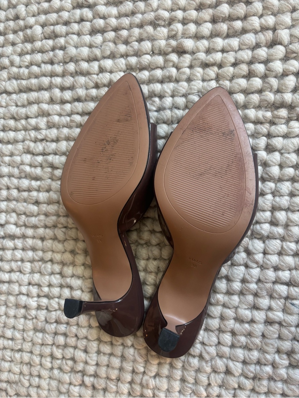 Mango Chocolate Brown Pointed-Heel Slide Sandals - Picture 5 of 5